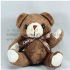 12cm 柔軟關節熊吊飾公仔 (深啡色)